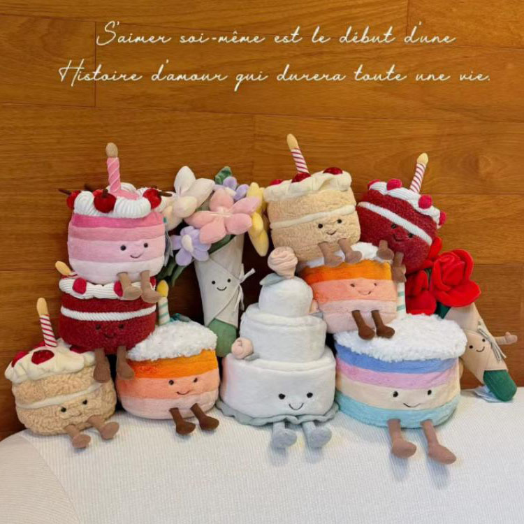 Imitation Cream Cake Plush Toy With Legs
